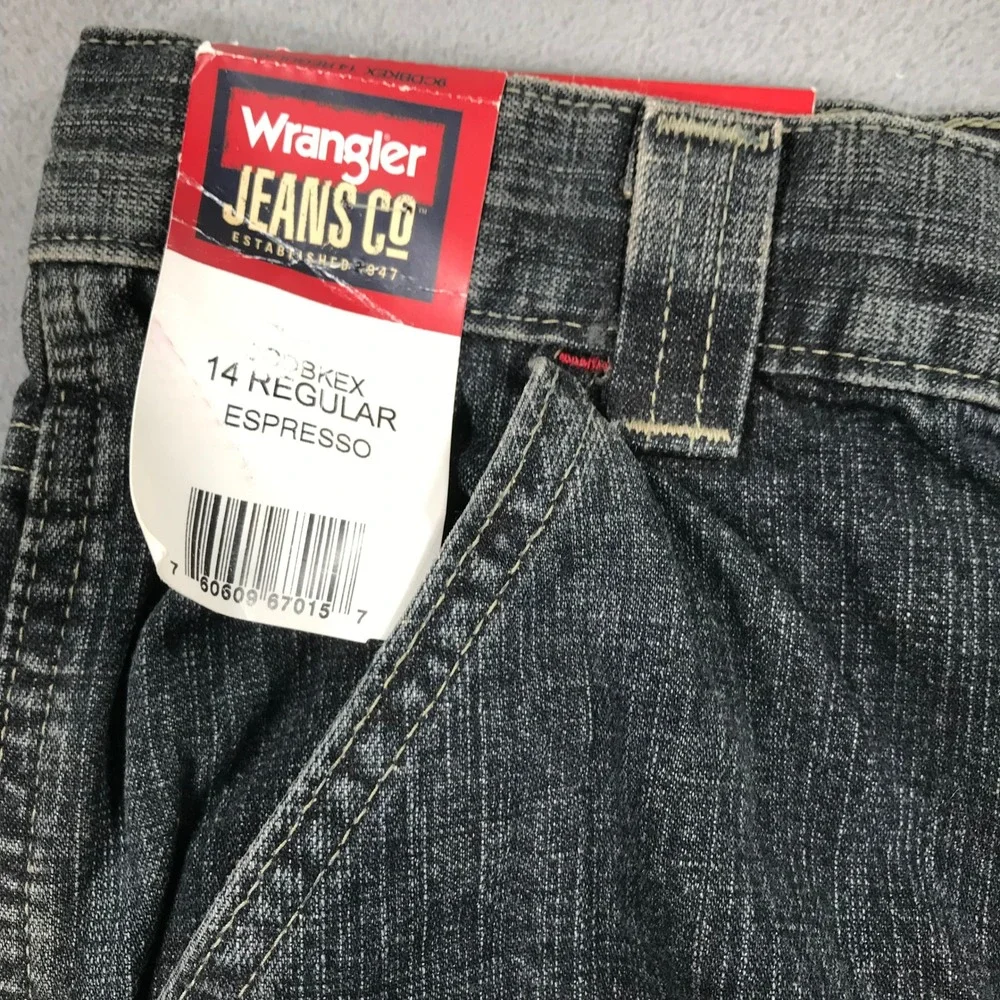 Vintage Y2K Wrangler Cargo Jeans Kids Size 14 Regular Loose Fit Denim NEW Baggy